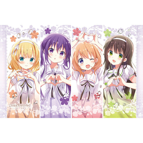 『ご注文はうさぎですか? BLOOM』タオルケット(ココア&リゼ&千夜&シャロ)